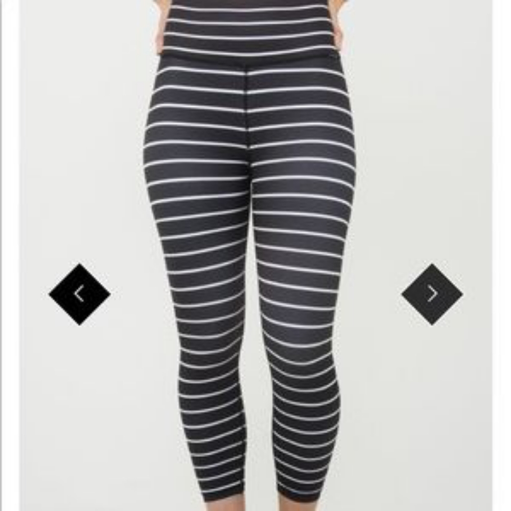 KIAVA Black and white stripe capri NWOT